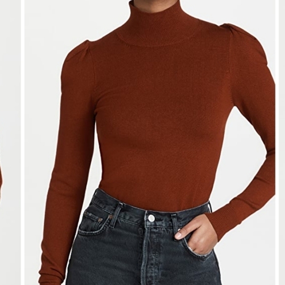 Caroline Constas Ivy Mock Neckline Long Sleeve Sienna Pullover Sweater NWT Sz M - Picture 4 of 11